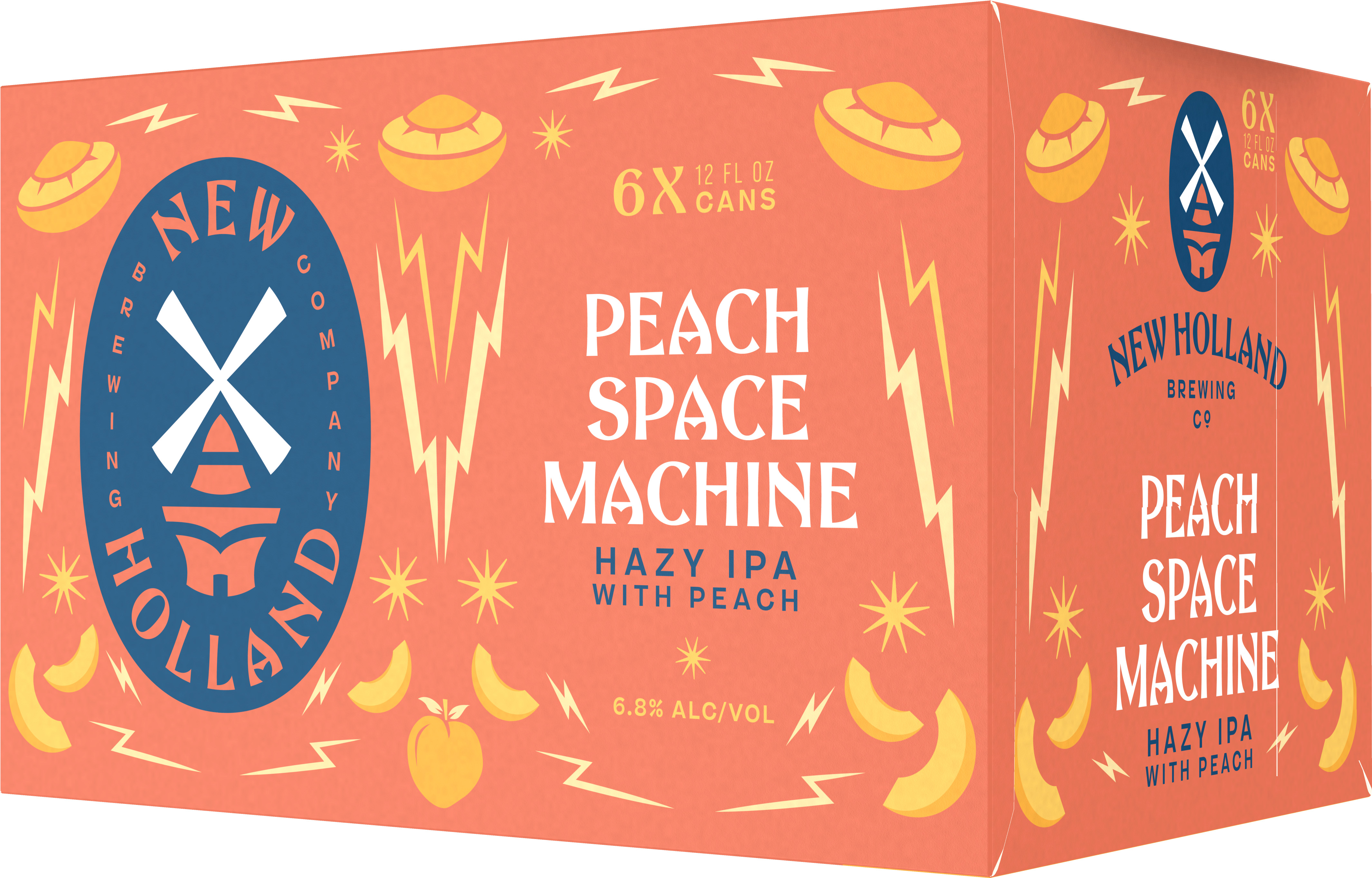New Holland Peach Space Machine | 6 pack of 12 oz Can