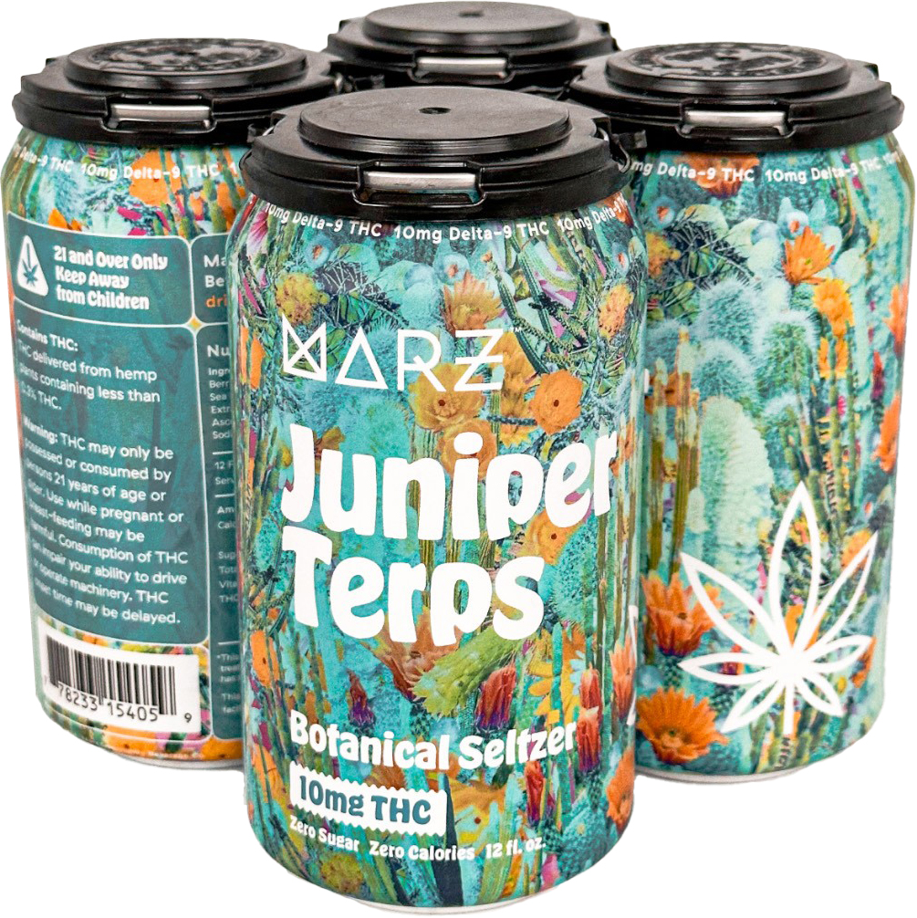Marz Seltzer Juniper Terps 10MG THC | 4 pack of 12 oz Can
