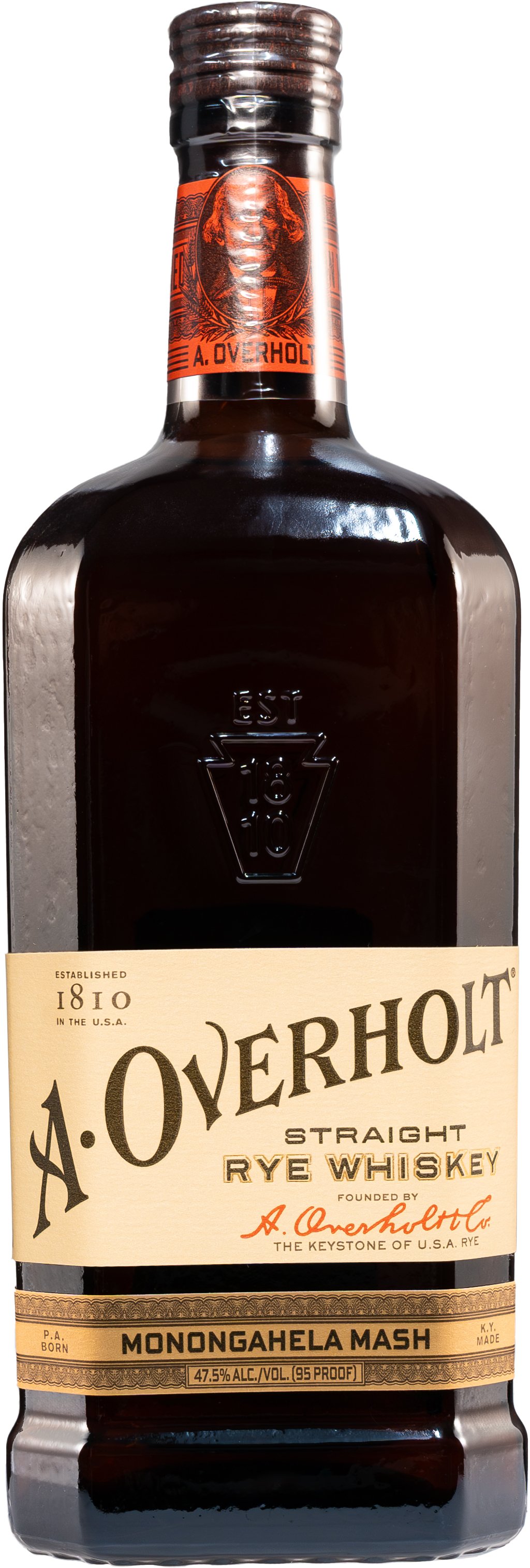 Old Overholt Monongahela Mash Straight Rye Whiskey | 750 ml