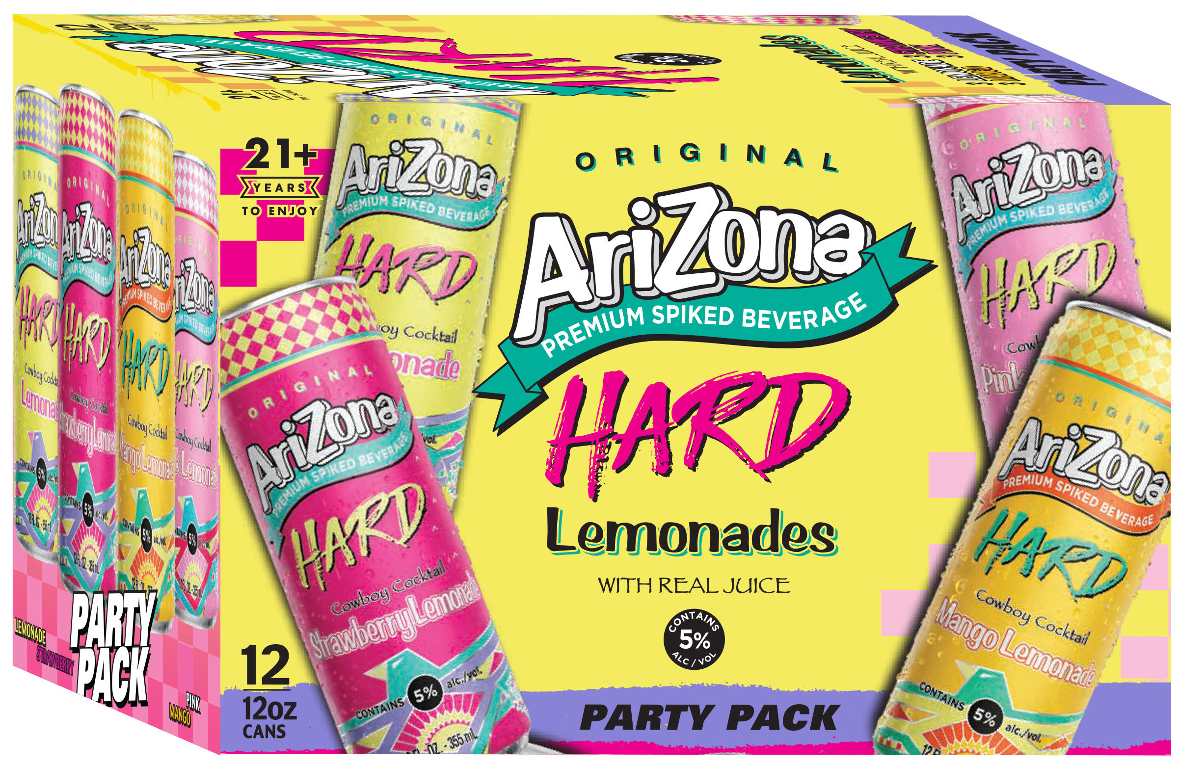 AriZona Hard Lemonade Variety Pack | 12 pack of 12 oz Can