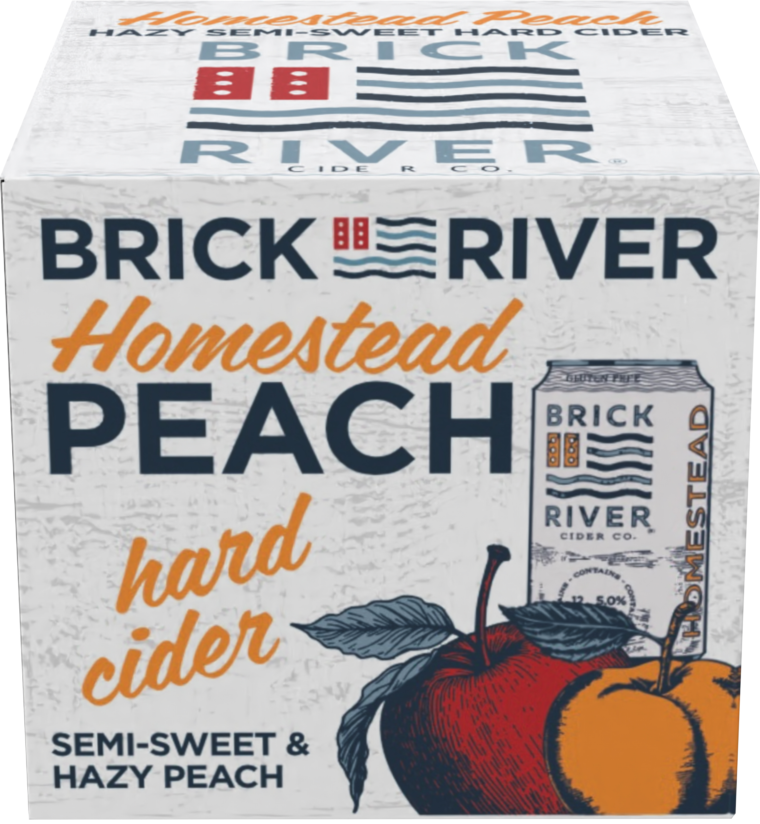 Brick River Homestead Peach | 4 pack of 12 oz Can