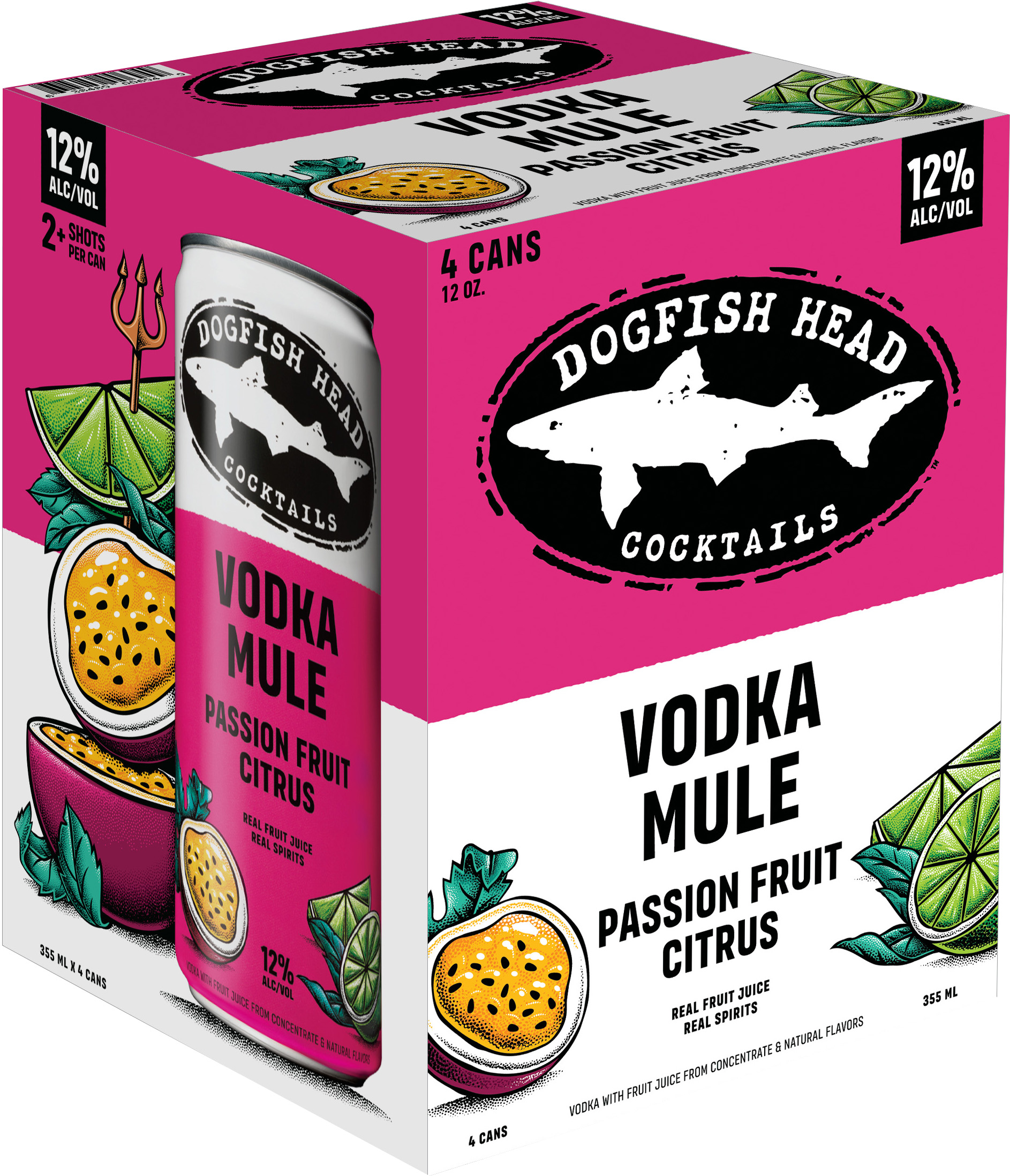 Minus 196 Double Lemon Vodka and Soda 4 Pack Cans | 4 pack of 355