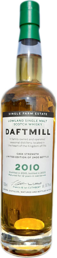 Daftmill 12 year old Cask Strength Lowland Malt Fourth US Release