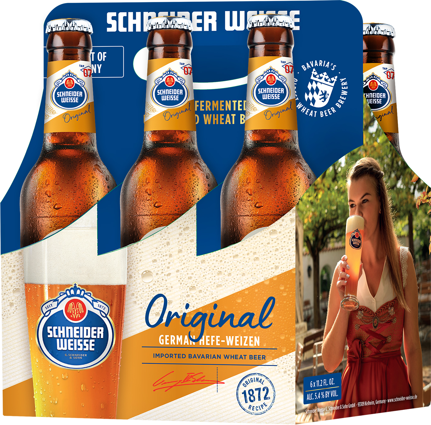 Lot De 2 Verres à Bière Weizen Paulaner Signature 0,5L - Spirale Blanche