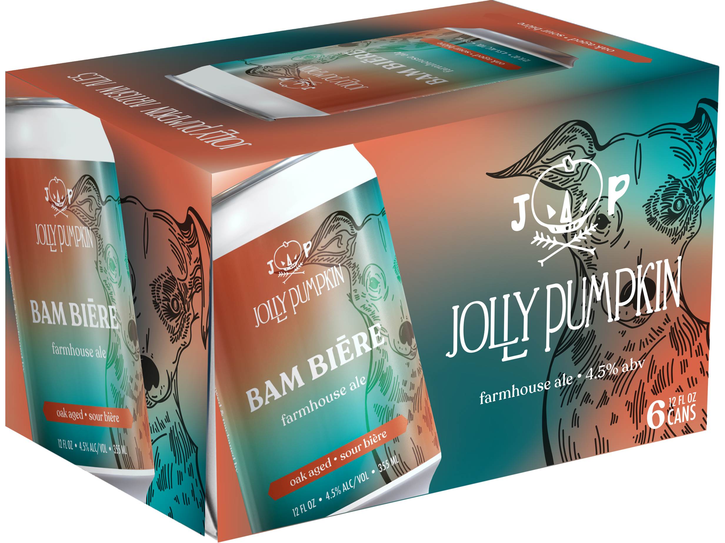 Jolly Pumpkin Bam Biere | 6 pack of 12 oz Can