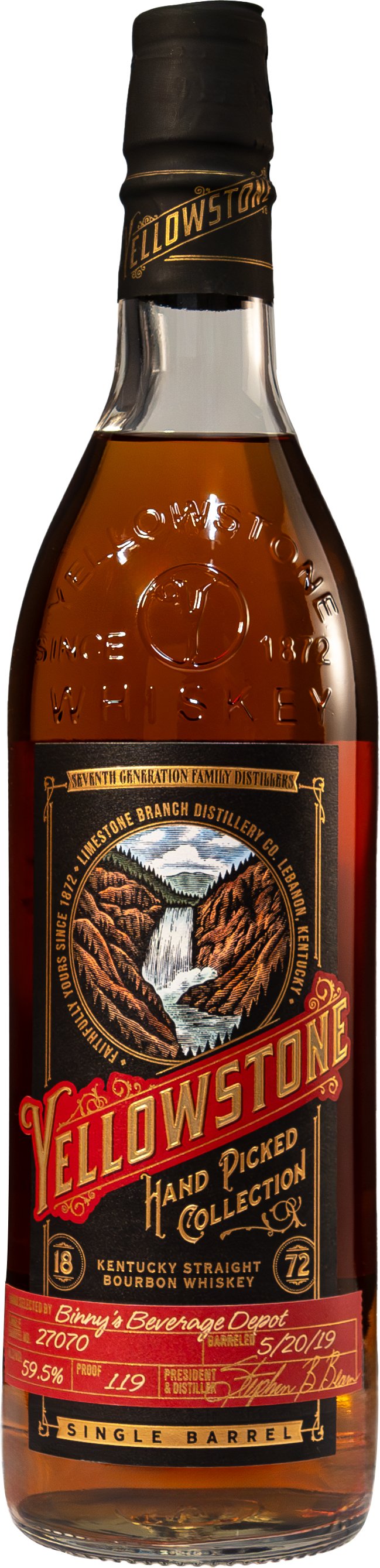 Yellowstone Handpicked Collection 119 Proof Bourbon Single Barrel 23921 Binny