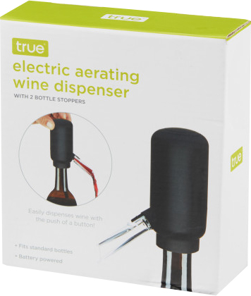 True Brands Electric Aerating Wine Dispenser and Stoppers