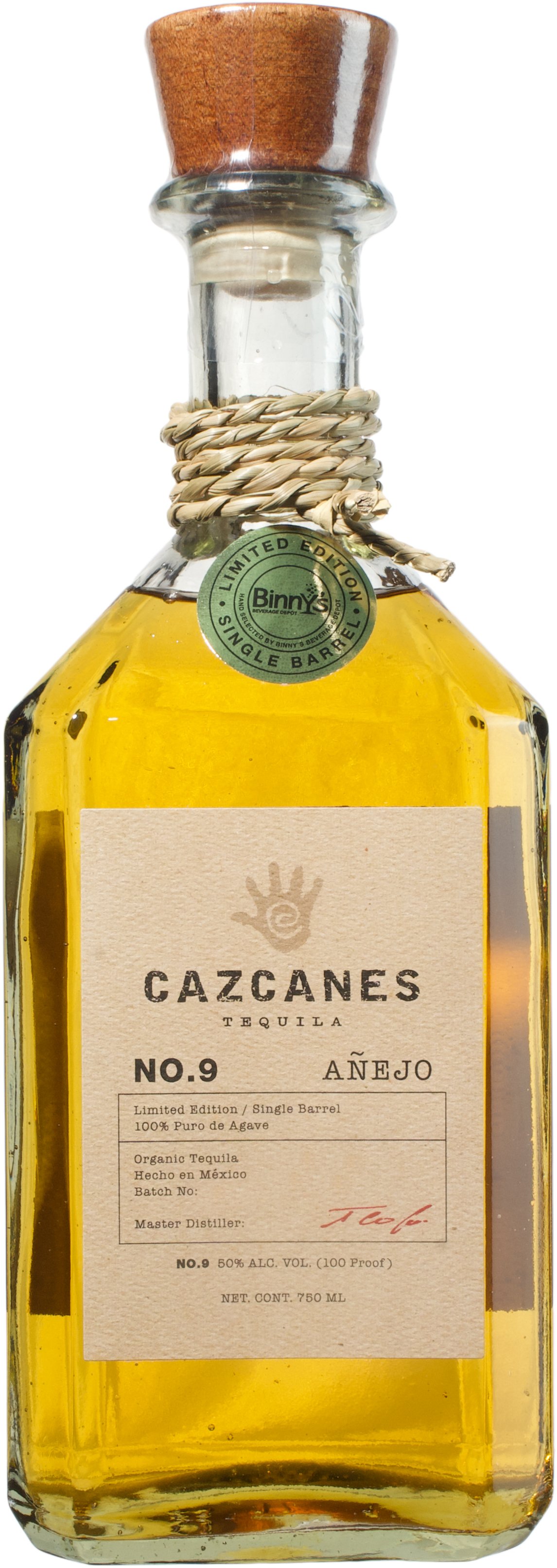 Cazcanes Tequila Anejo No. 9 Single Barrel # 1A5 #11 Low Pressure