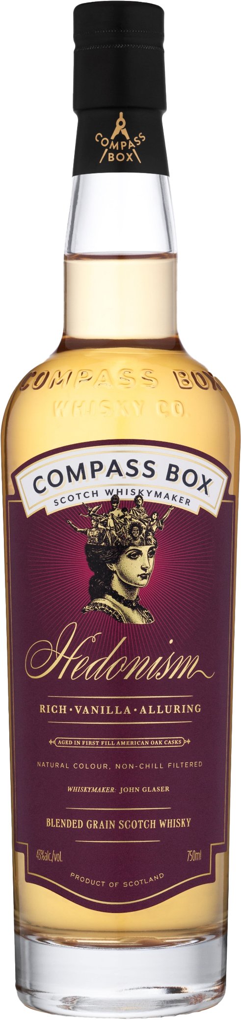 ウイスキー COMPASS BOX Hedonism 700ml 46% Hedonism 2024 – Compass Box