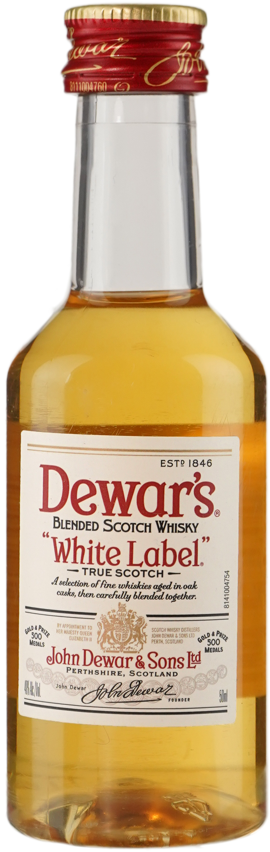 Dewars White Label Blended Scotch | 50 ml Bottle
