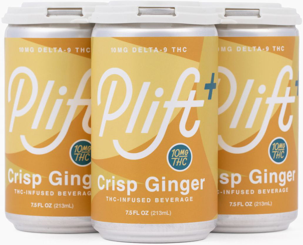 Plift Crisp Ginger 10MG THC | 4 pack of 7.5 oz Can