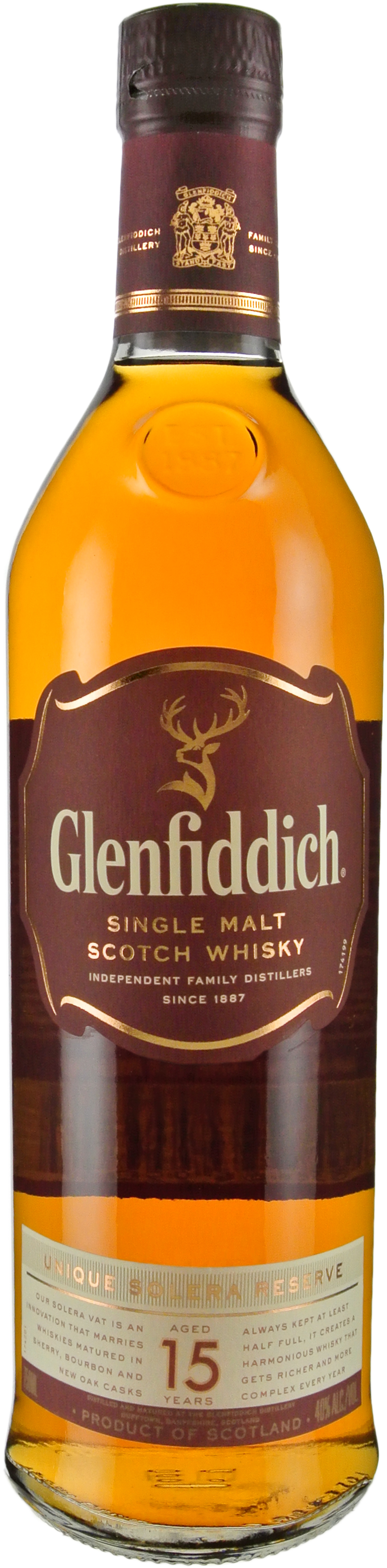 Glenfiddich 15 Year Old Solera Reserve 750 Ml Bottle Glenfiddich 15 Year Old Solera Reserve 750 Ml Bottle