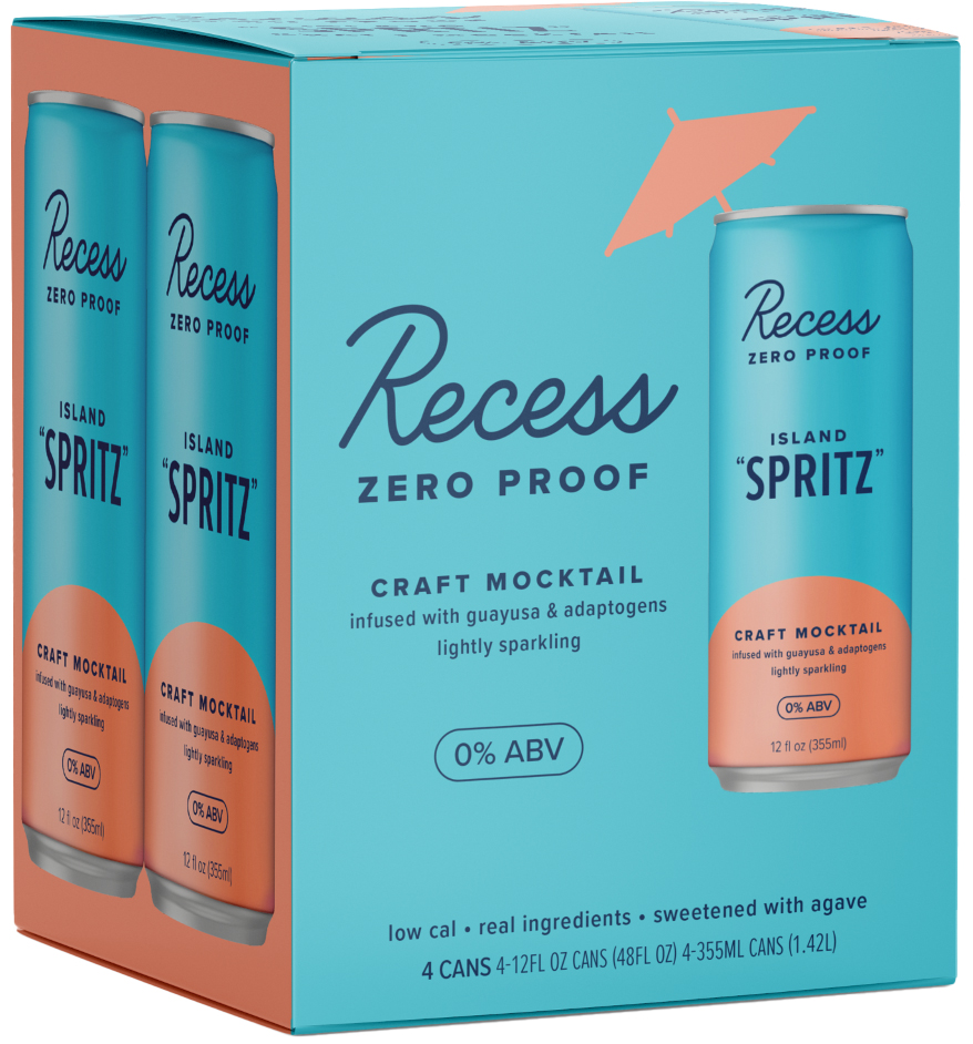 Recess Zero Proof Island Spritz 4pk | 4 pack of 355 ml Can
