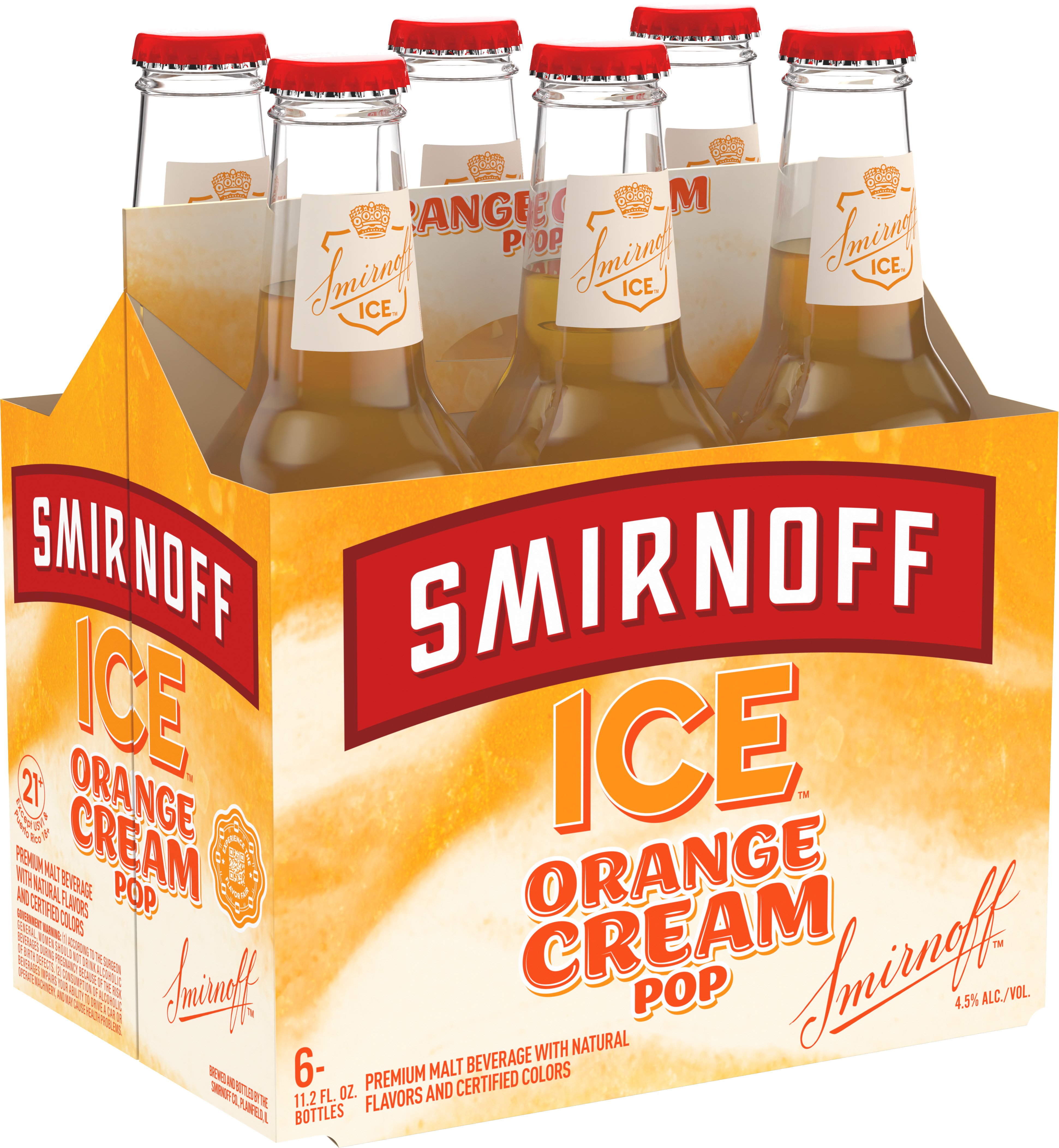 Smirnoff Ice Orange Cream Pop | 6 pack of 11.2 oz Bottle Smirnoff Ice Orange Cream Pop | 6 pack of 11.2 oz Bottle
