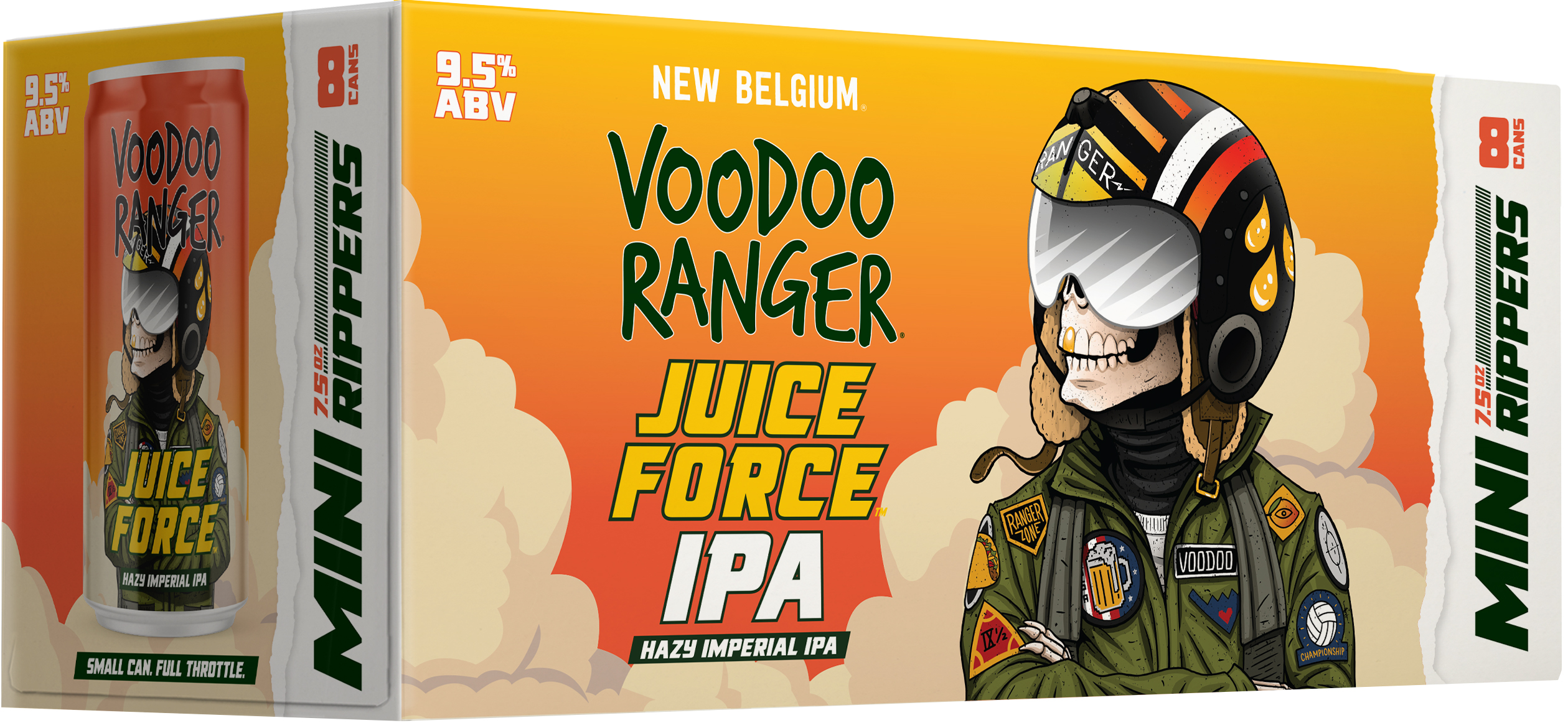 New Belgium Voodoo Ranger Juice Force Mini Rippers | 8 pack of 7.5