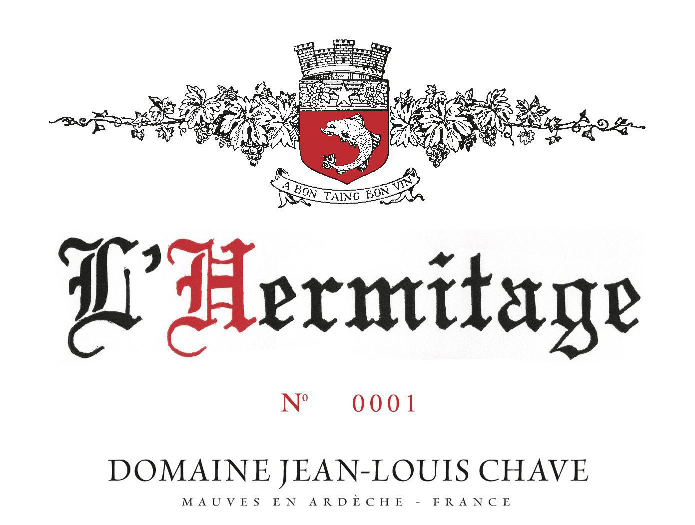 Domaine Jean Louis Chave L'Hermitage Rouge 2022 | 750 ml Bottle