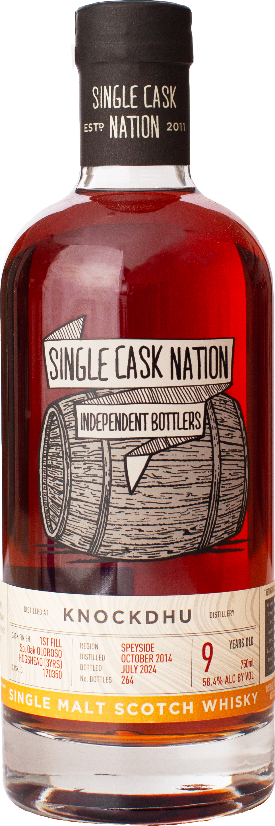Single Cask Nation Knockdhu 9 year old Finished in Spanish Oloroso