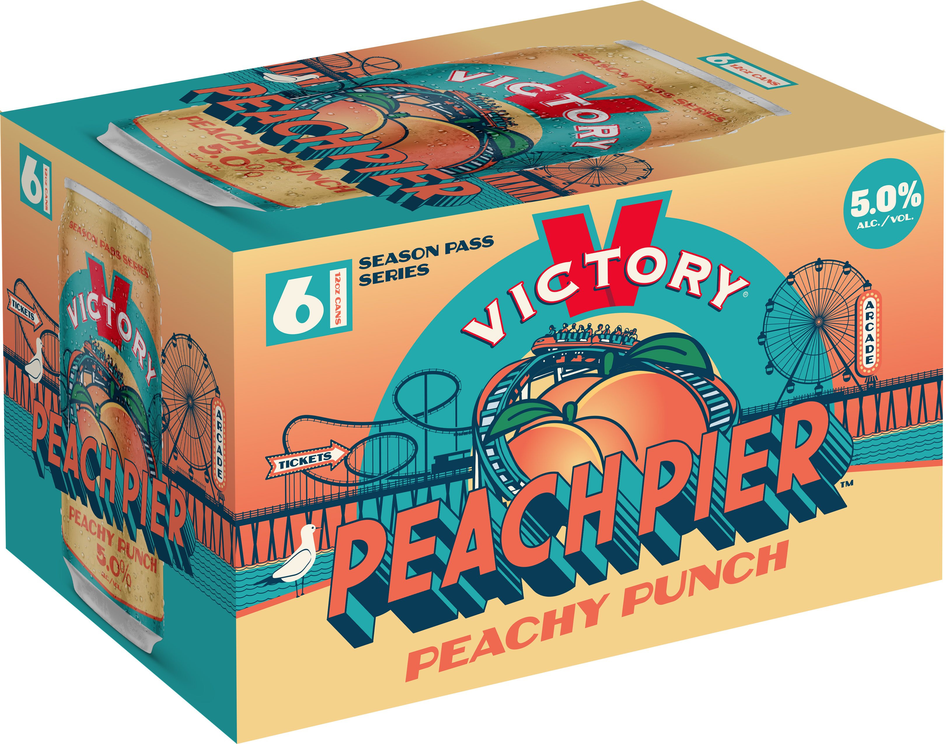Victory Peach Pier | 6 pack of 12 oz Can