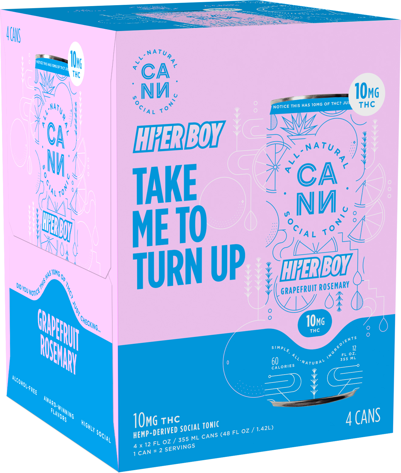 Hopewell Solar Choom Sparkling Beverage 10MG THC | 4 pack of 8 oz Can