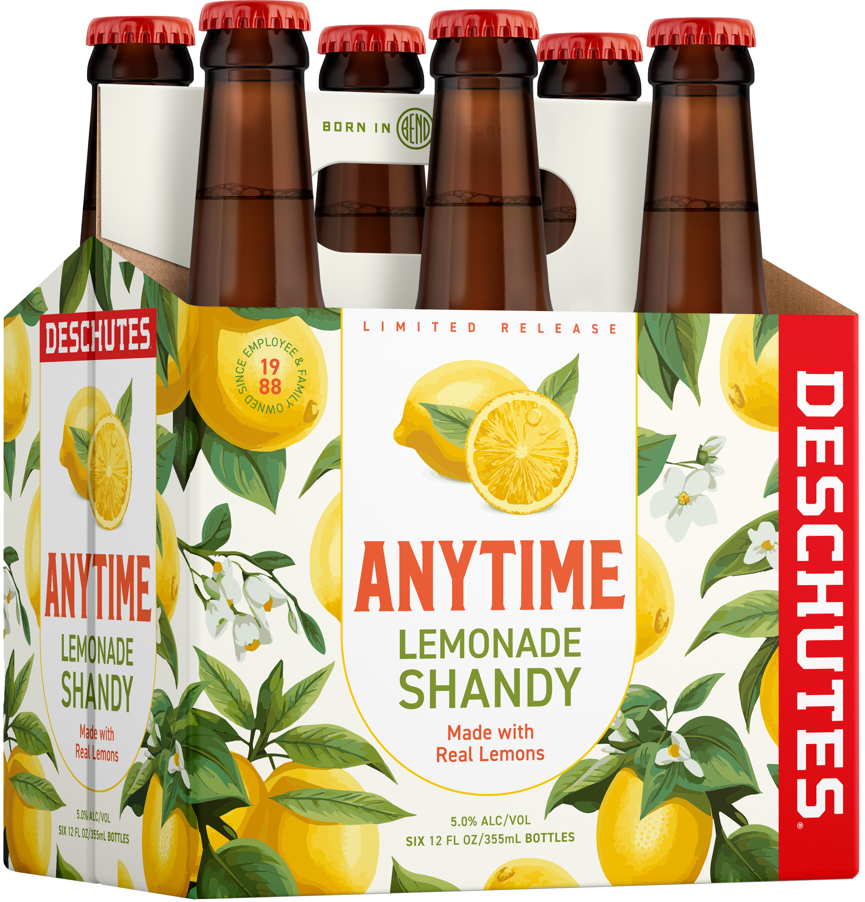 Deschutes Anytime Lemonade Shandy | 6 pack of 12 oz Bottle