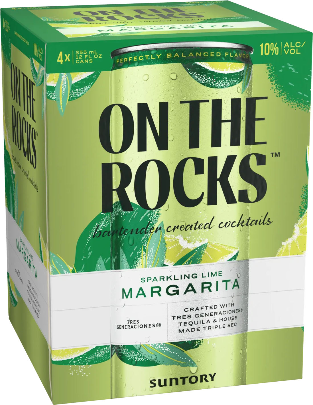 On The Rocks Premium Cocktails Sparkling Lime Margarita Made With Tres Generaciones Tequila