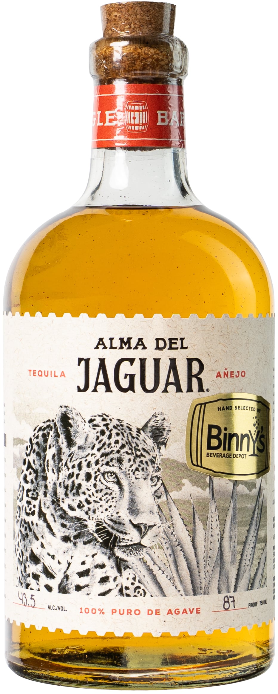 Alma Del Jaguar Anejo 15 Months French Oak Barrel Binny's