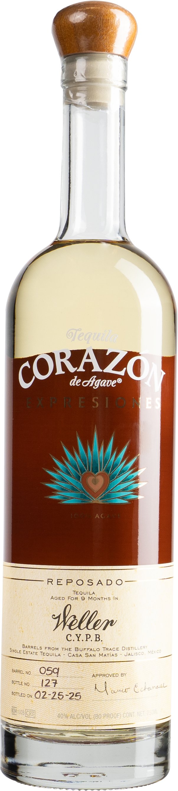ウイスキー Don Salvadores Reposado 750ml 40% Expresiones del Corazon Reposado Tequila aged in ex-Weller