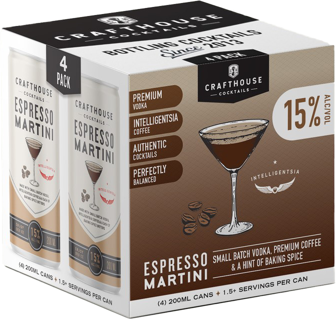 Crafthouse Espresso Martini 4 Pack Cans
