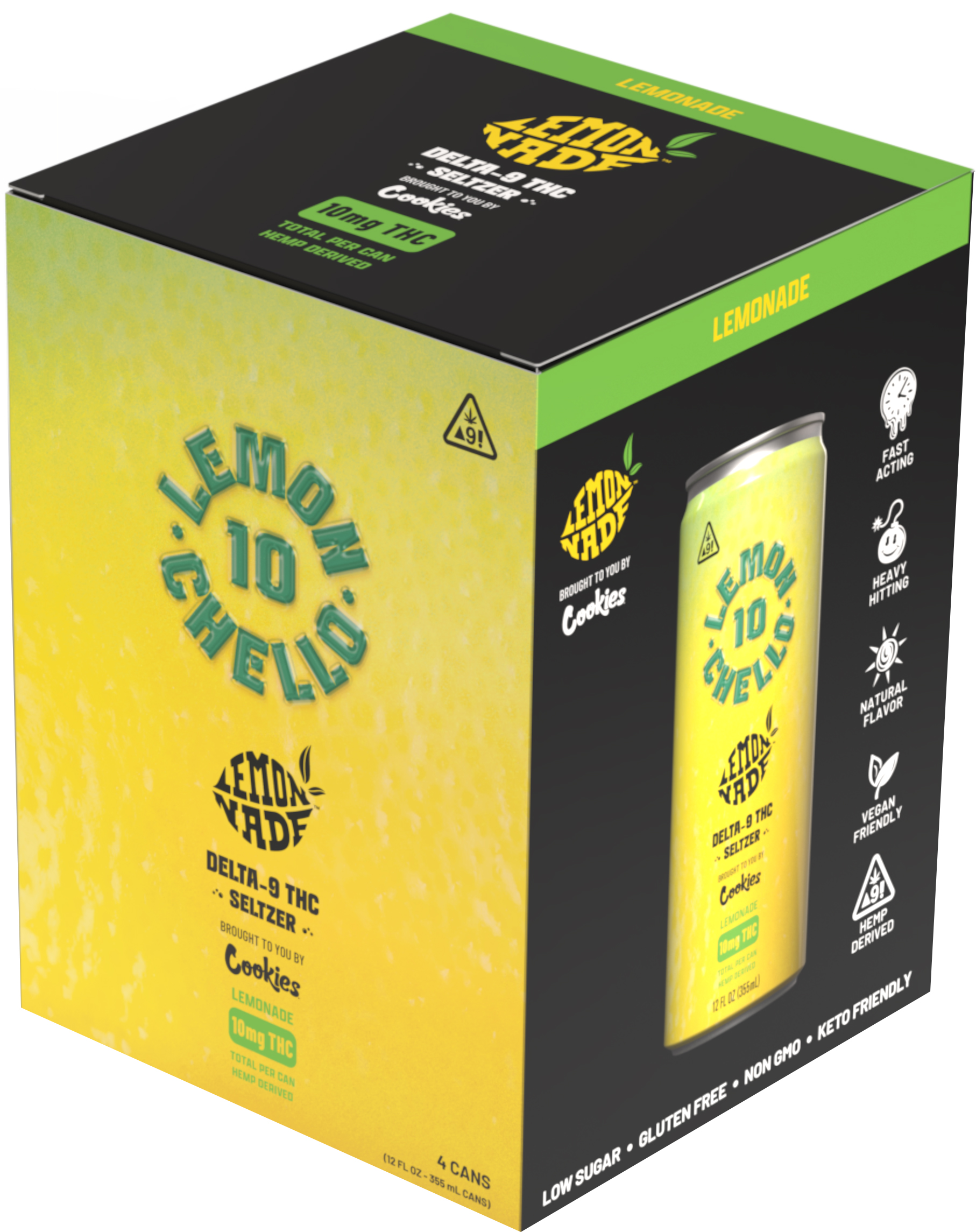 Cookies Lemoncello 10MG THC | 4 pack of 12 oz Can