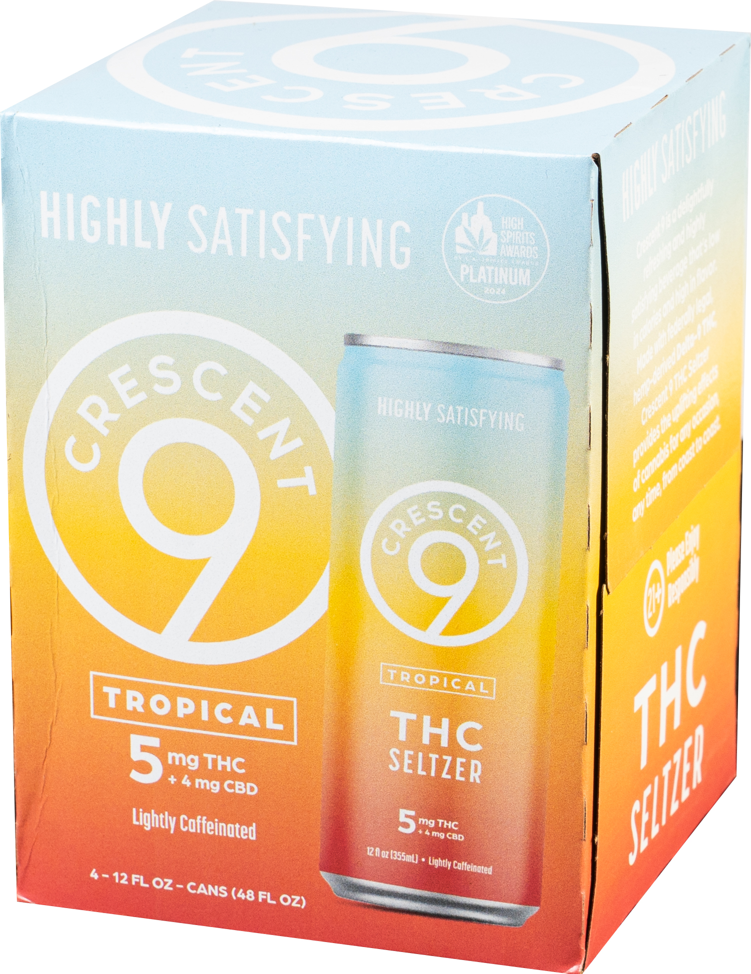 Crescent 9 Tropical 5mg THC | 4 pack of 12 oz Can