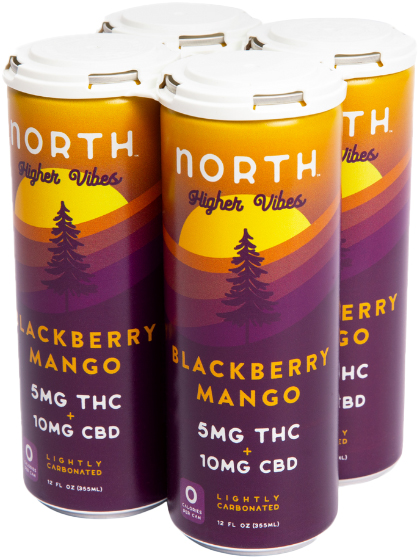 North Canna Higher Vibes Blackberry Mango 5MG THC 10MG CBD | 4
