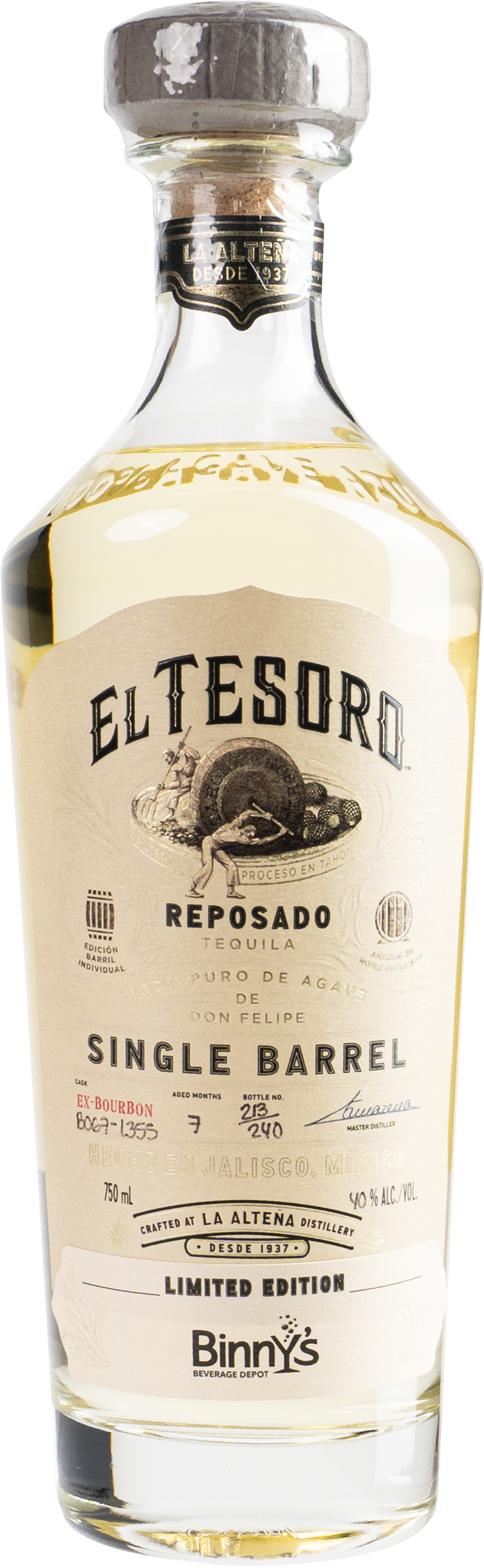 El Tesoro Reposado Tequila | 750 ml Bottle
