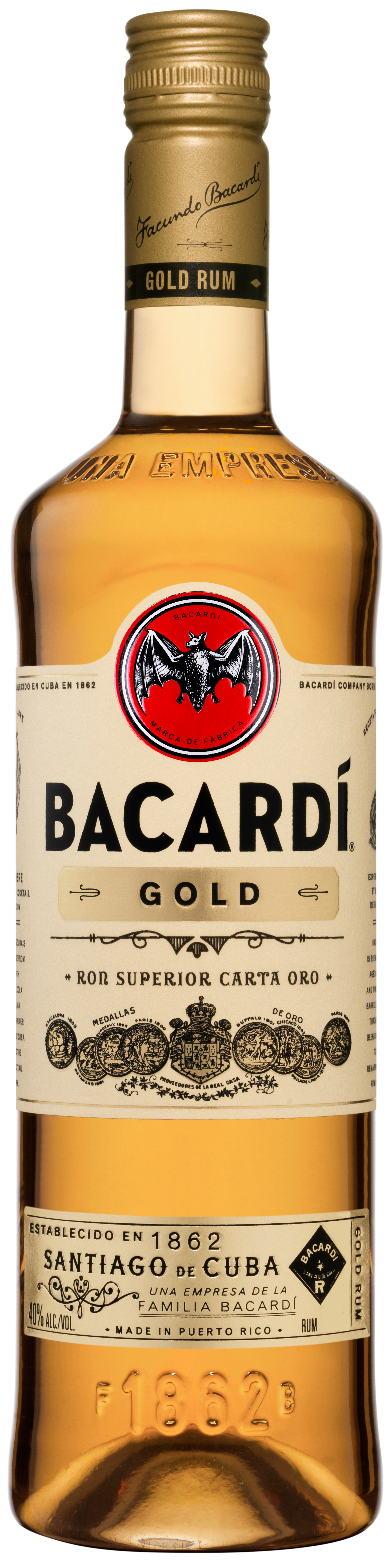 Bacardi Gold Rum 750 ml Bottle