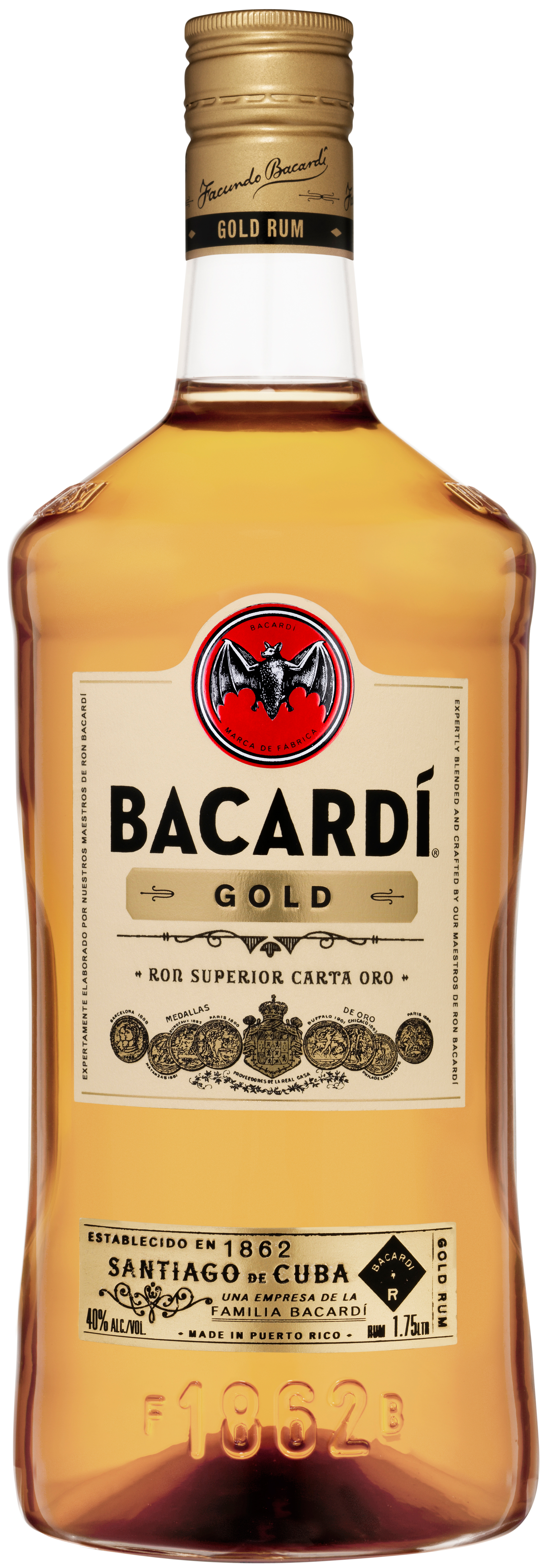 Bacardi Gold Rum 1.75 L Bottle