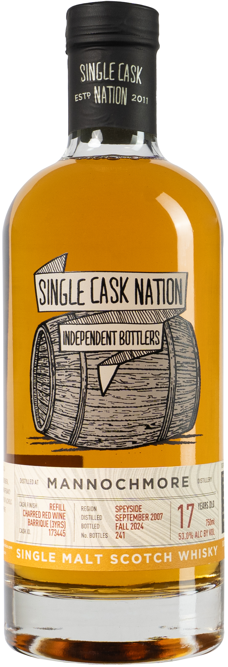 Single Cask Nation Mannochmore 17 year old Charred ex Red WIne