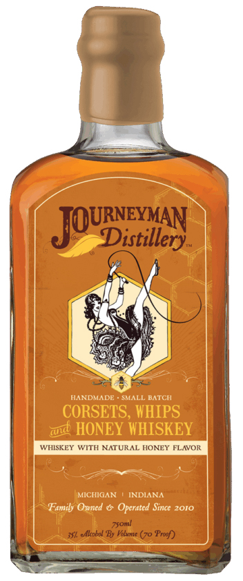 Journeyman Distillery Corsets Whips and Honey Whiskey | 750 ml Bottle