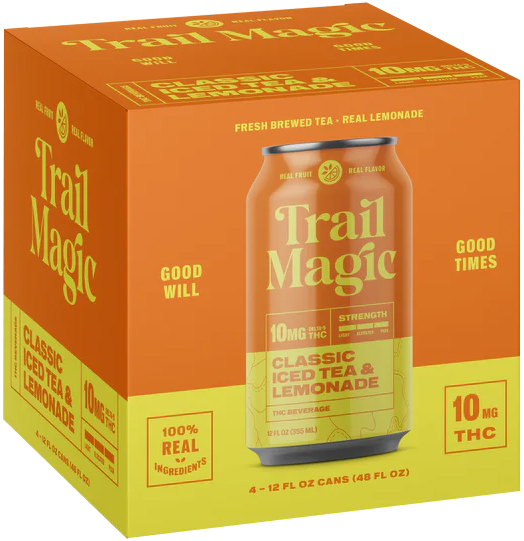 Trail Magic Classic Iced Tea & Lemonade 10mg THC | 4 pack of 12 oz Can