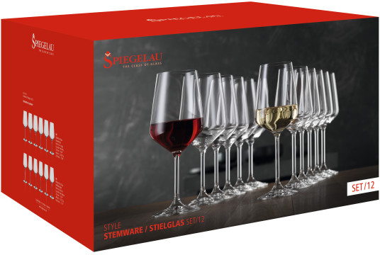 Spiegelau Style Set of 12 Wine Glasses