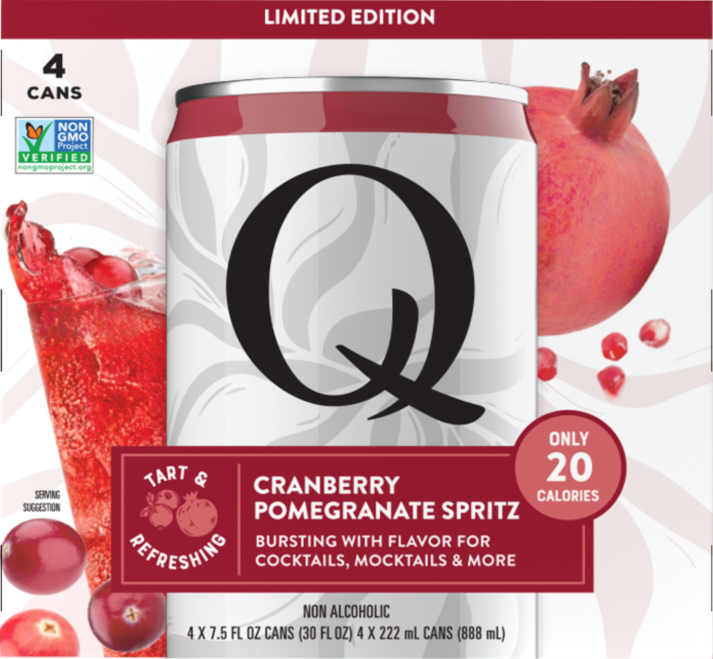 Q Cranberry Pomegranate Spritz