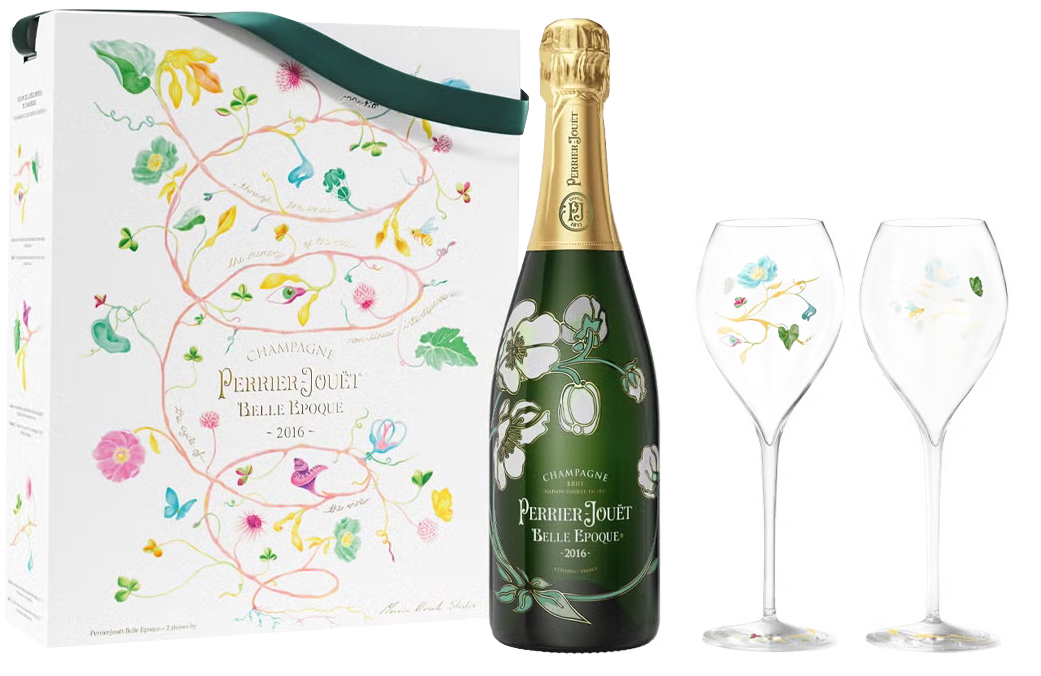 ワイン Perrier-Jouet Belle Epoque 2016 Perrier Jouet Belle Epoque 2 Flute Gift Set 2016 | 750 ml Bottle