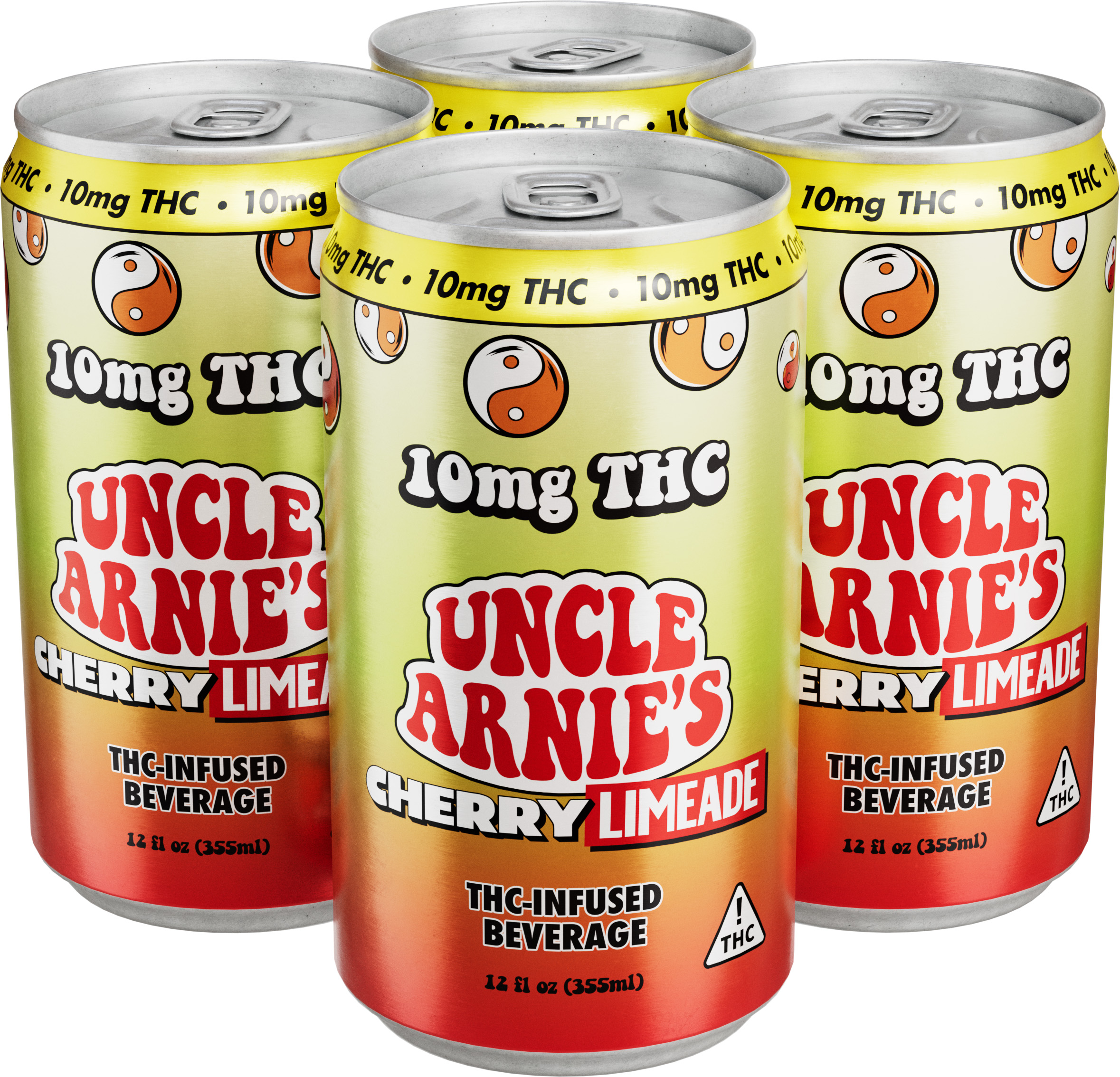 Uncle Arnie's Cherry Limeade 10mg THC | 4 pack of 12 oz Can