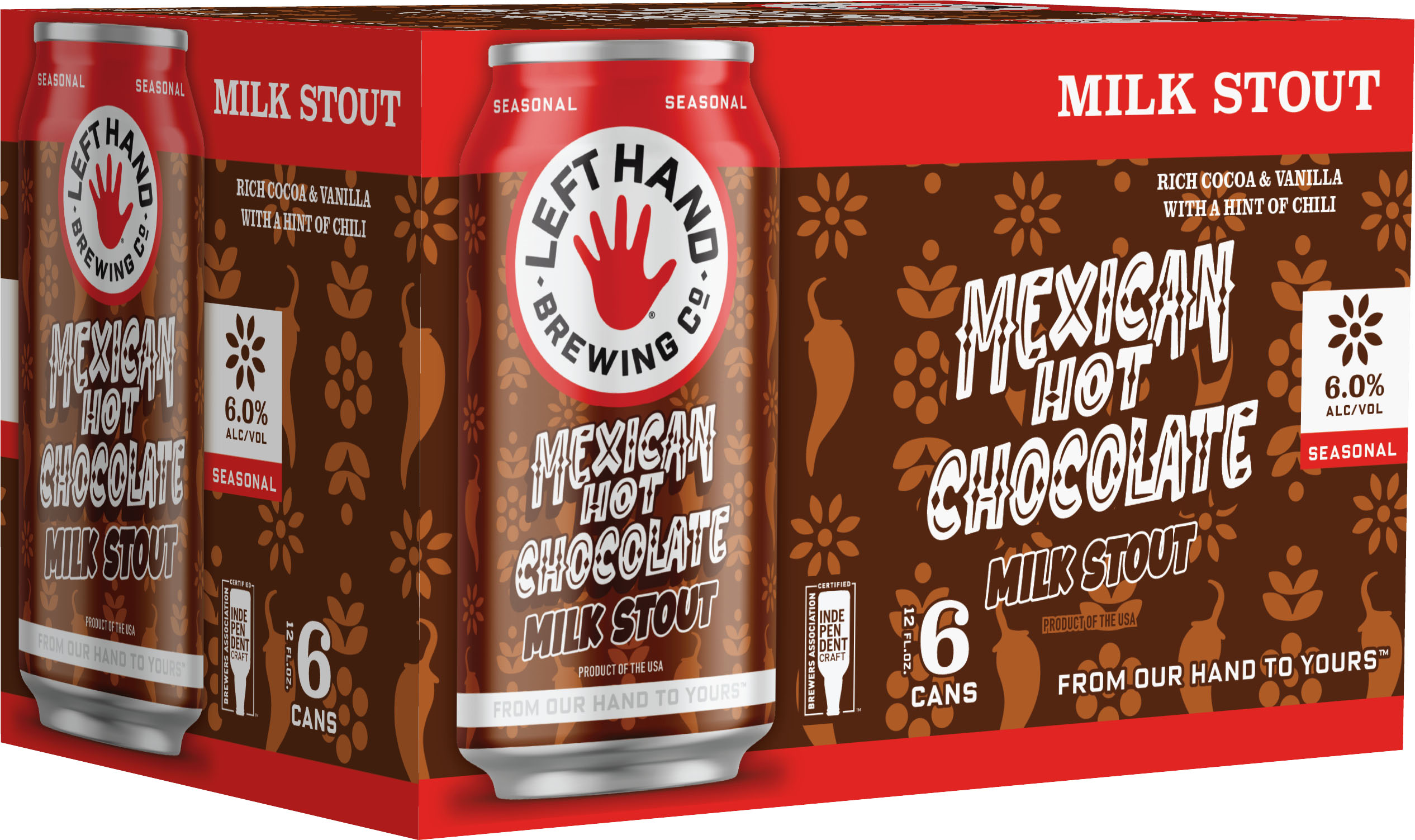 Left Hand Mexican Hot Chocolate Stout | 6 pack of 12 oz Can