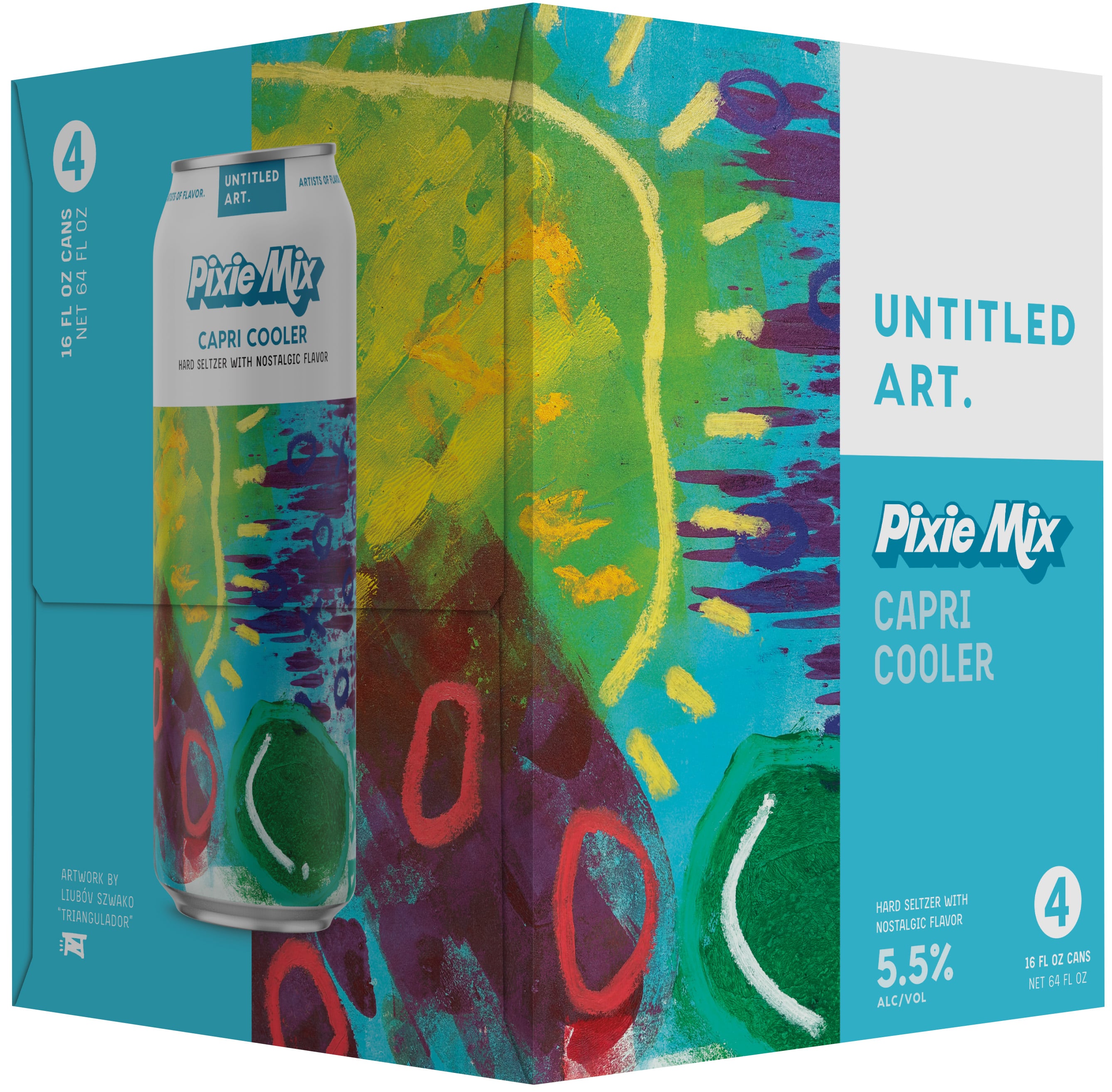 Untitled Art Pixie Mix Capri Cooler | 4 pack of 16 oz Can