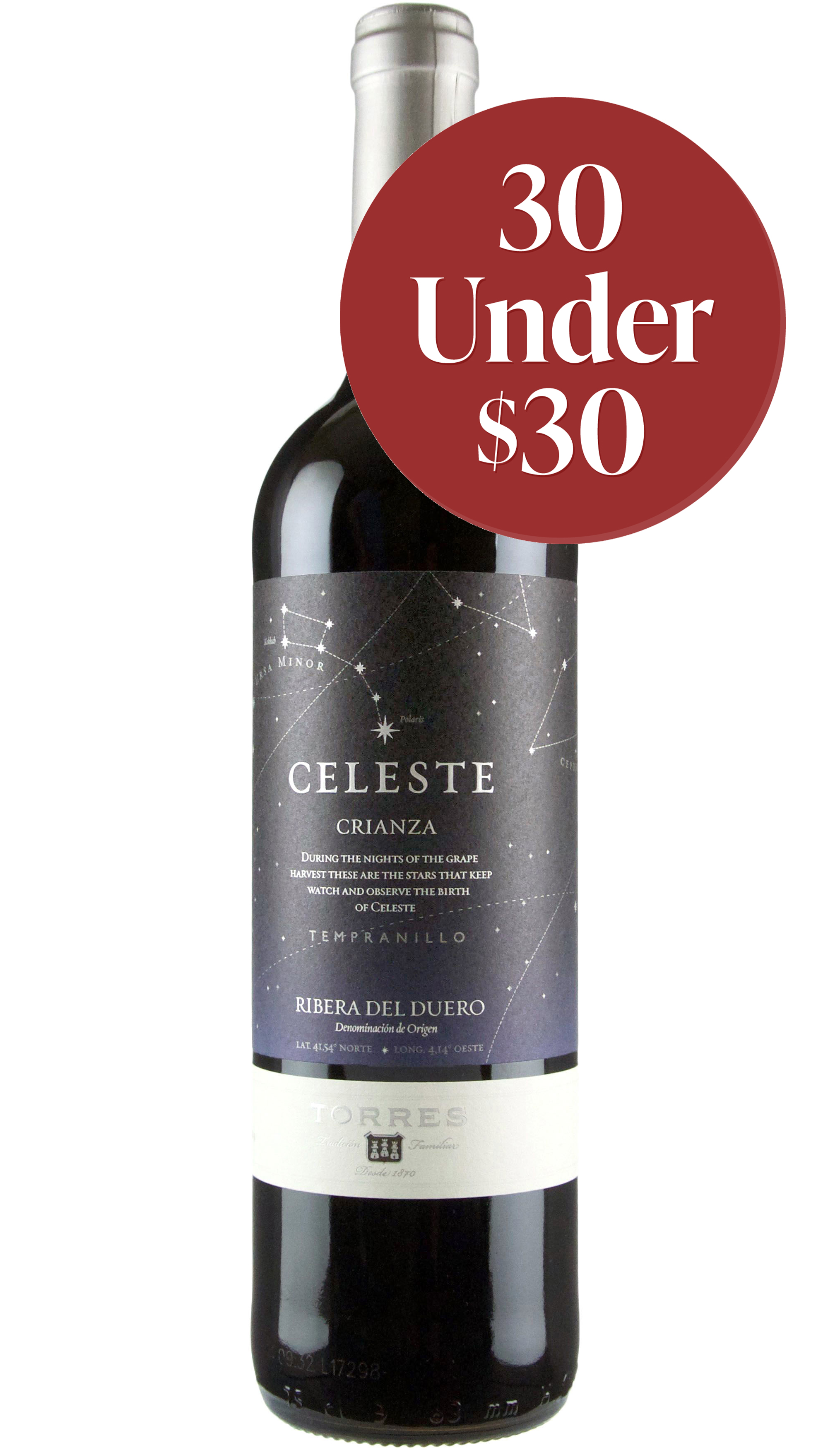 Torres Celeste Crianza Blue Label 2022 | 750 ml Bottle