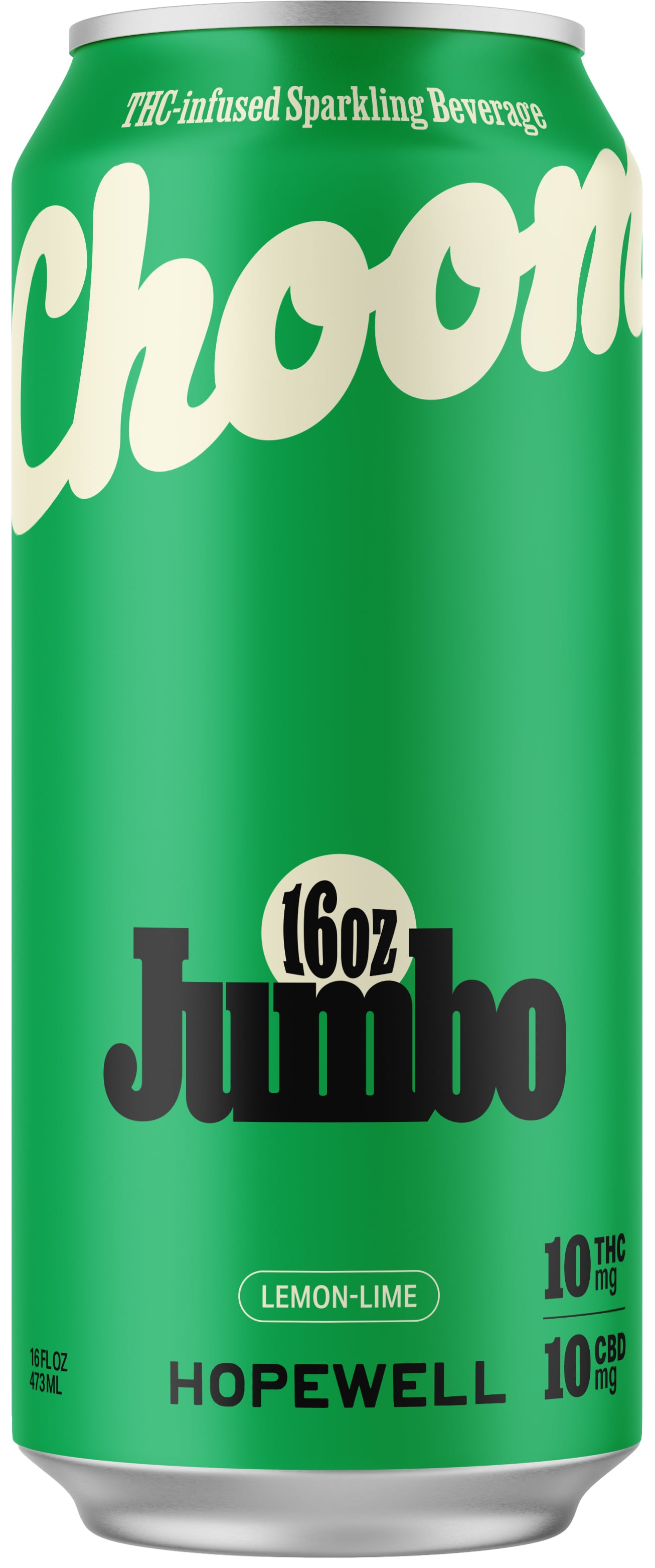 Hopewell Choom Jumbo Lemon Lime 10mg THC 10mg CBD | 16 oz Can