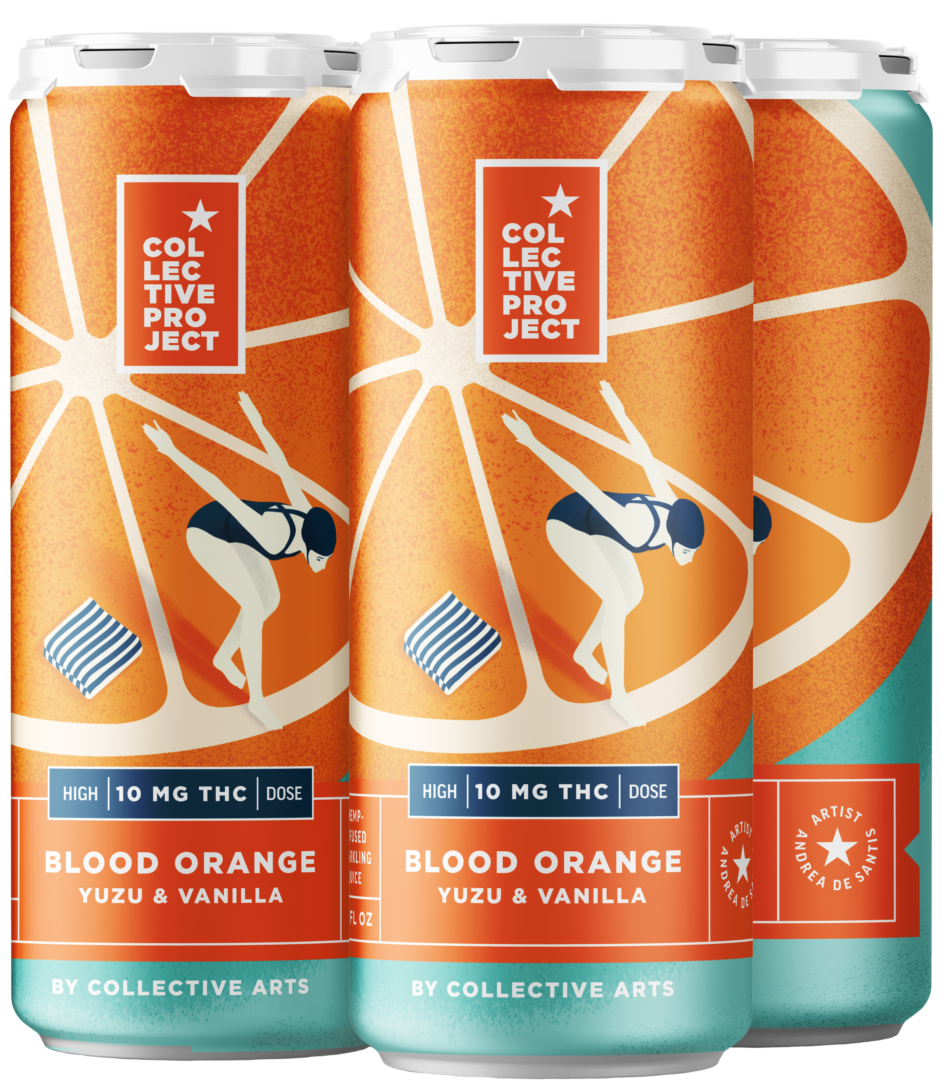 Collective Project Blood Orange Yuzu Vanilla 10MG THC | 4 pack of