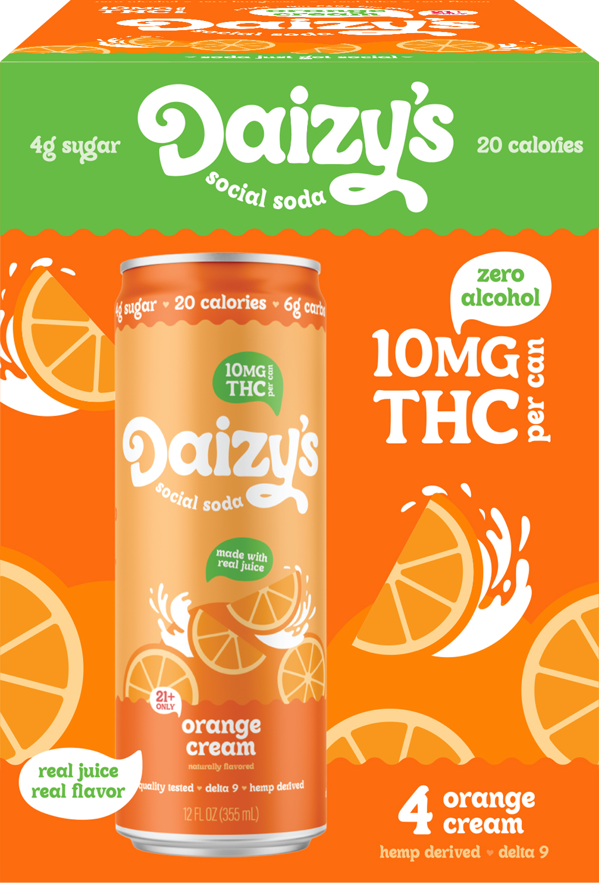 悟空のサティバ THXE # cbp CBD crdh crdp crd cbn Daizy's Social Soda Tropical Punch 10mg THC | 4 pack of 12 oz Can