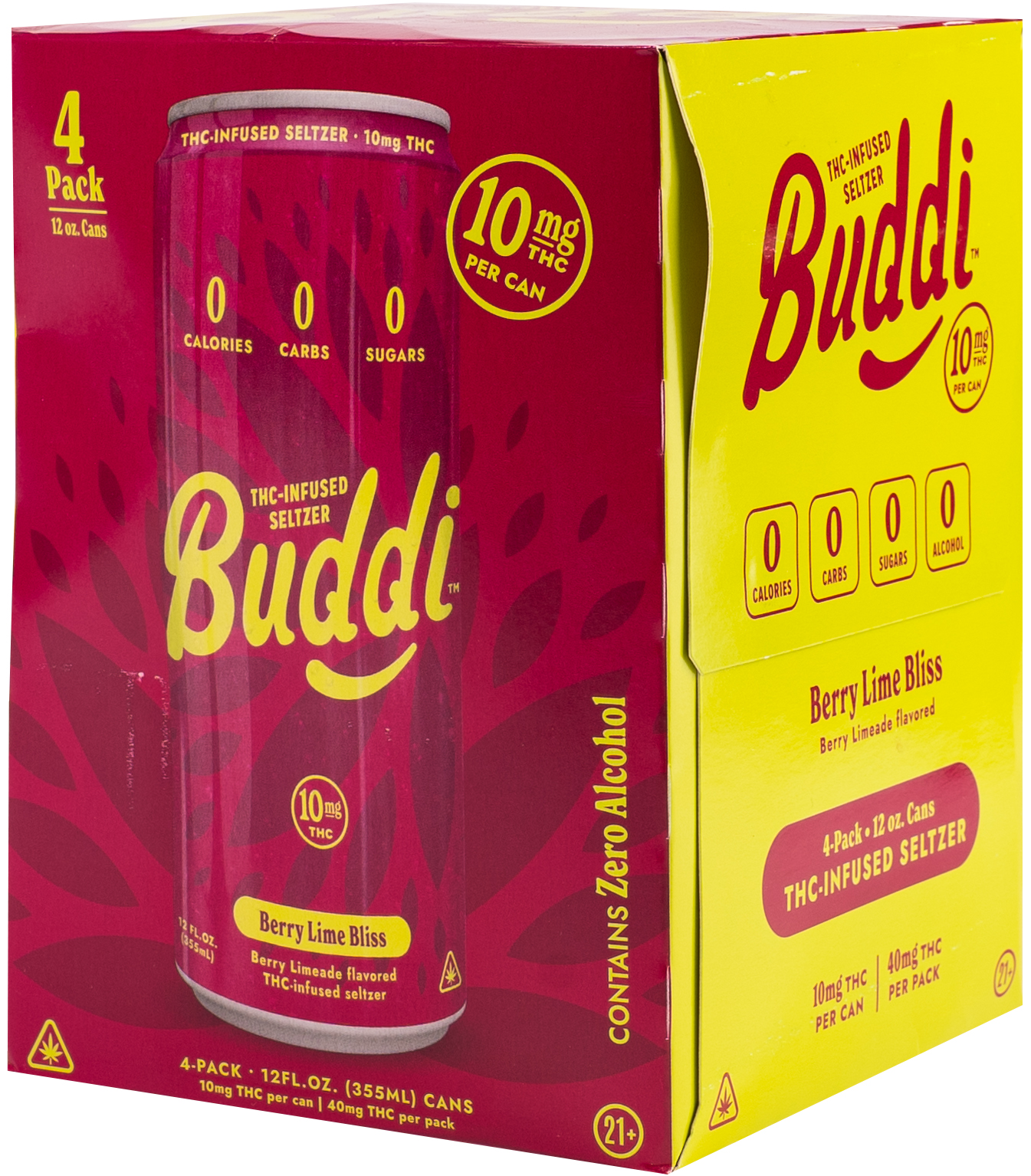FANTASTICS buddix フーデイ Buddi Berry Lime Bliss 10mg THC | 4 pack of 12 oz Can