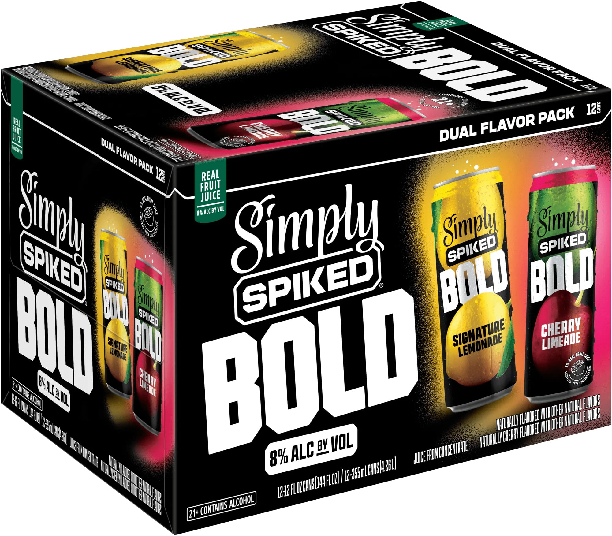 Simply Spiked Bold Variety Pack | 12 pack of 12 oz Can