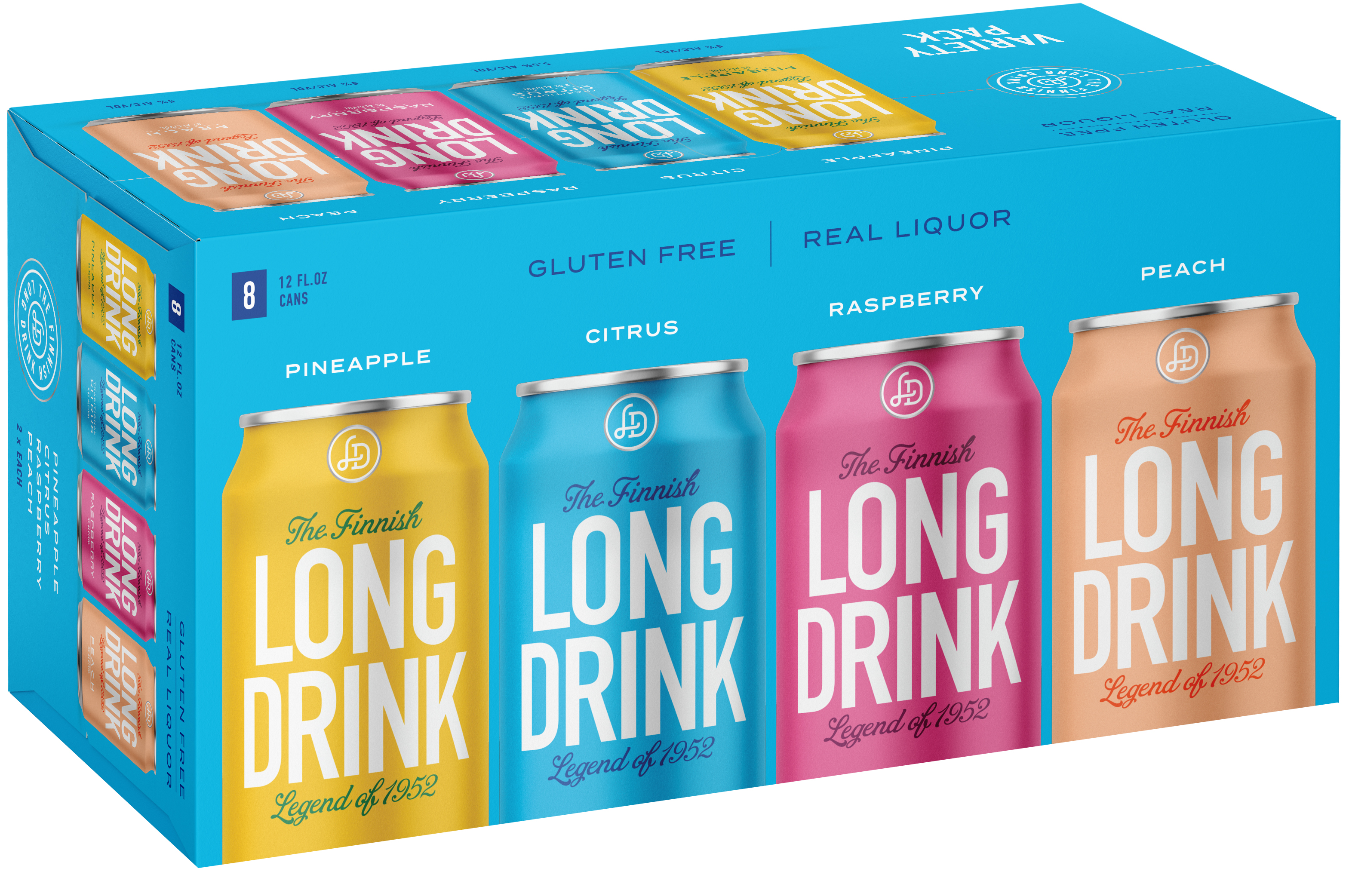 The Long Drink Company Traditional Variety 8 Pack Cans